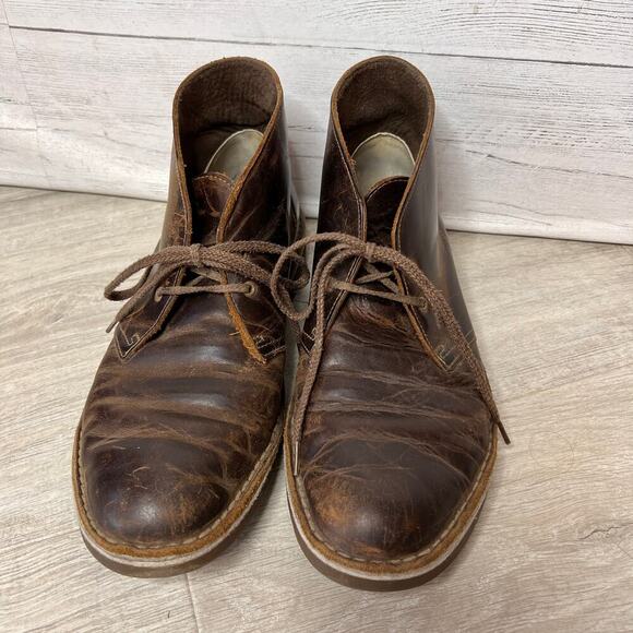 Clarks Shoes Mens Size US 9M / EU 42 Bushacre 2 Chukka Boots in Brown Leather main image 9